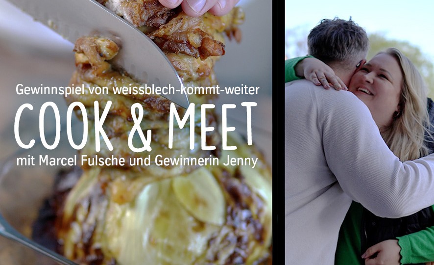 Gewinnspiel von weissblech-kommt-weiter: Cook & Meet mit Marcel Fulsche und Gewinnerin Jenny Gewinnspiel von weissblech-kommt-weiter: Cook & Meet mit Marcel Fulsche und Gewinnerin Jenny