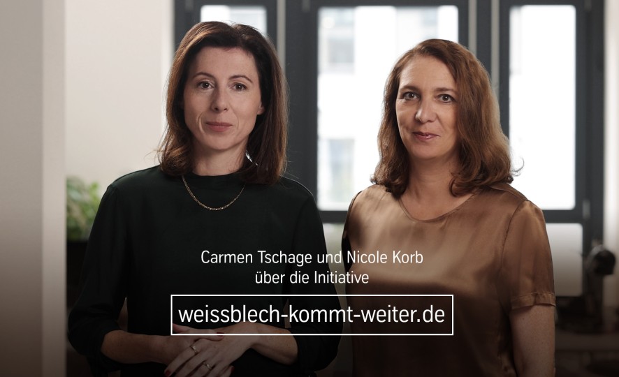 Carmen Tschage und Nicole Korb, Sprecherinnen der Initiative weissblech-kommt-weiter, im Interview